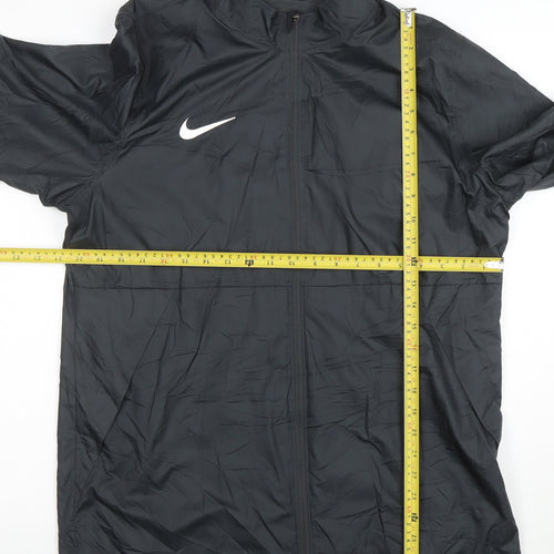 Nike Men's Black L Lightweight Polyester Full Zip Windbreaker Jacket