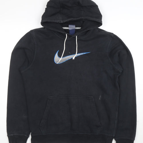 Nike Men's Black Pullover Hoodie S Regular Fit Graphic Logo