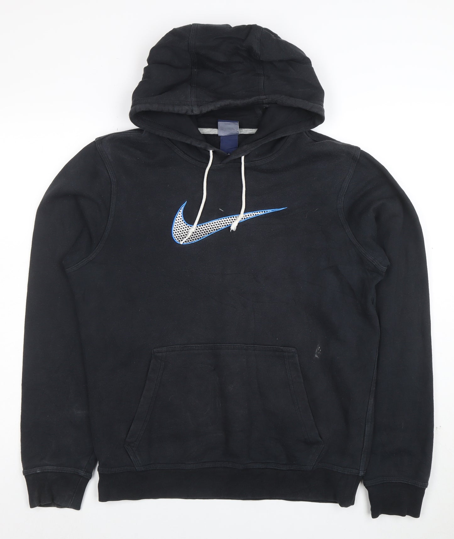 Nike Men's Black Pullover Hoodie S Regular Fit Graphic Logo