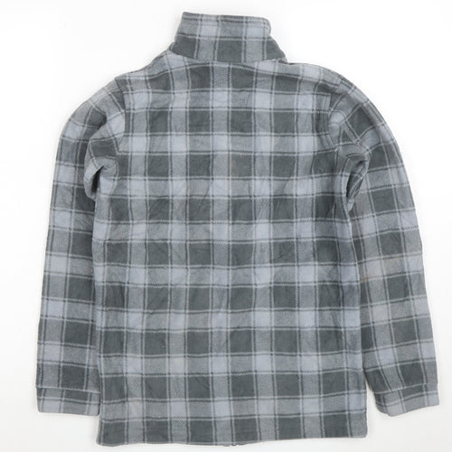 Columbia Women's Grey Plaid Fleece Full Zip Jacket Size L