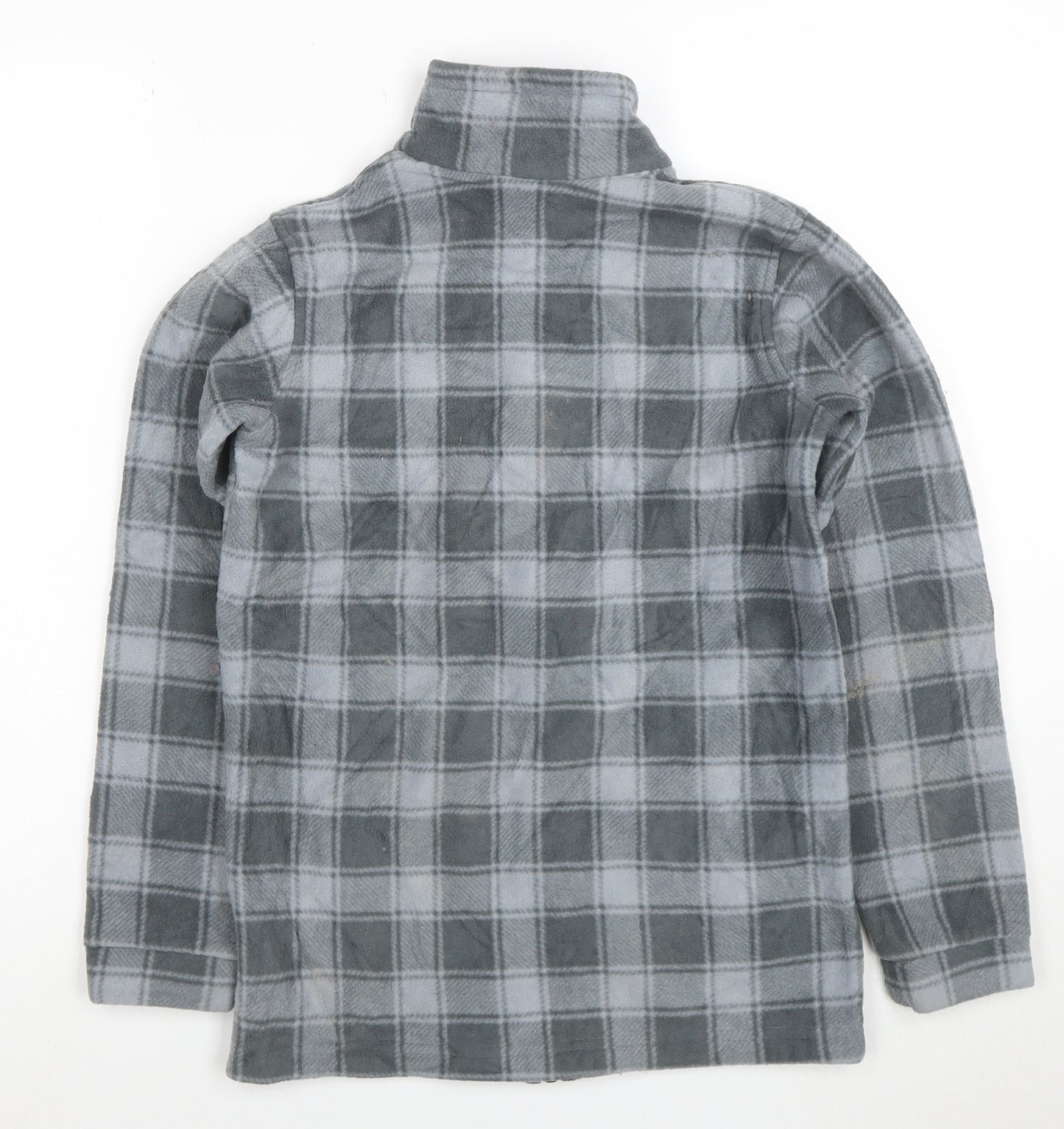 Columbia Women's Grey Plaid Fleece Full Zip Jacket Size L