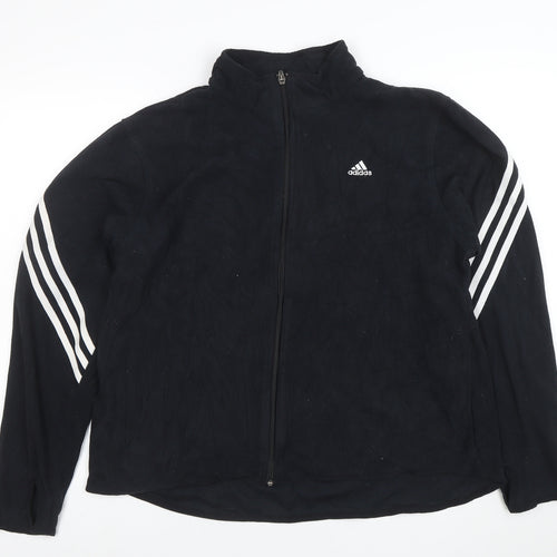 adidas Womens Black XL Full Zip Sports Jacket