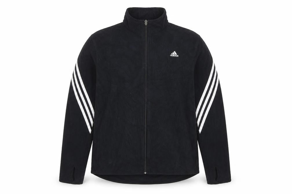 Front view of adidas women’s black xl full zip sports jacket