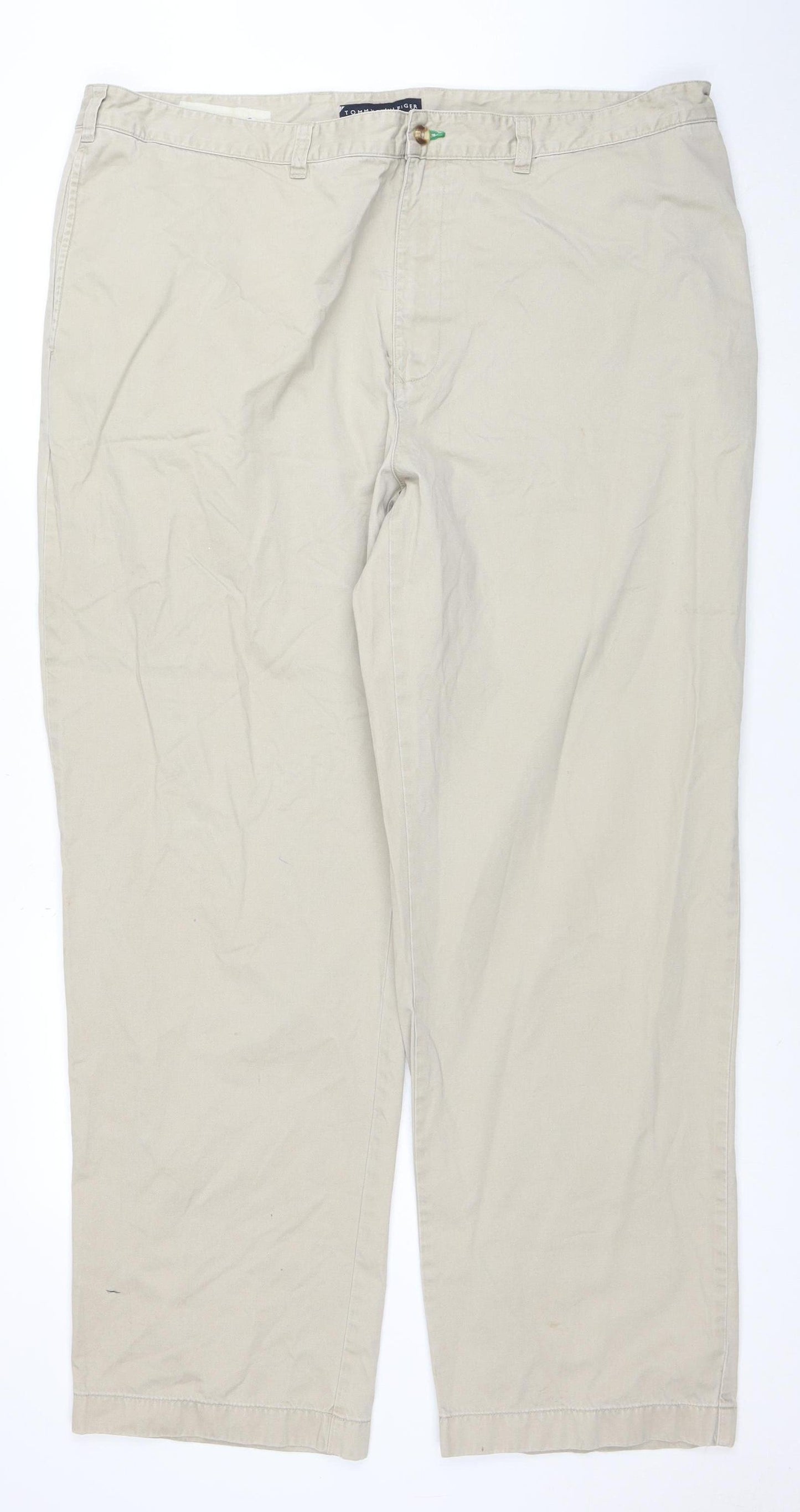 Tommy Hilfiger Men's Beige Chino Trousers 42x32 Regular Fit