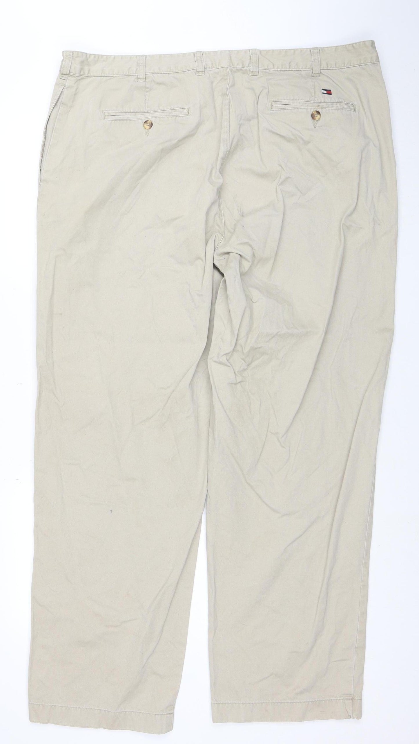 Tommy Hilfiger Men's Beige Chino Trousers 42x32 Regular Fit