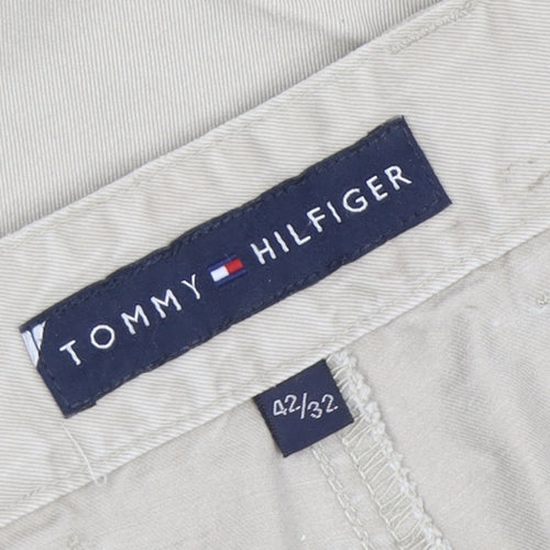 Tommy Hilfiger Men's Beige Chino Trousers 42x32 Regular Fit
