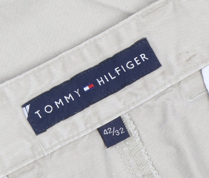 Tommy Hilfiger Men's Beige Chino Trousers 42x32 Regular Fit