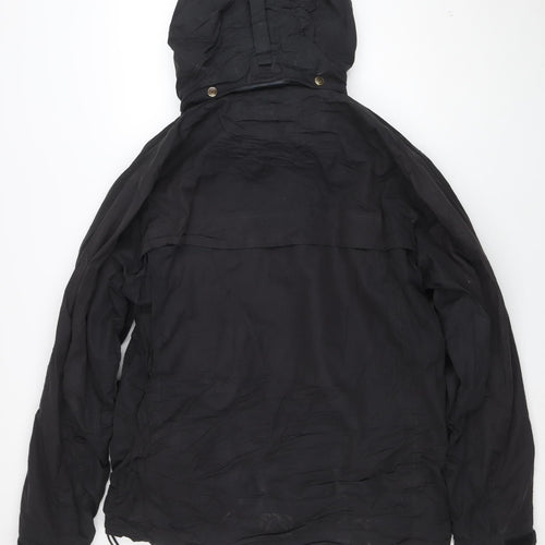 Fjällräven Men's Black M Hooded Windbreaker Jacket Polyester Waterproof