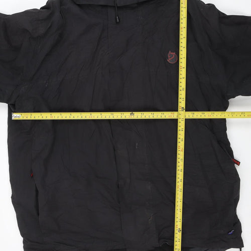 Fjällräven Men's Black M Hooded Windbreaker Jacket Polyester Waterproof