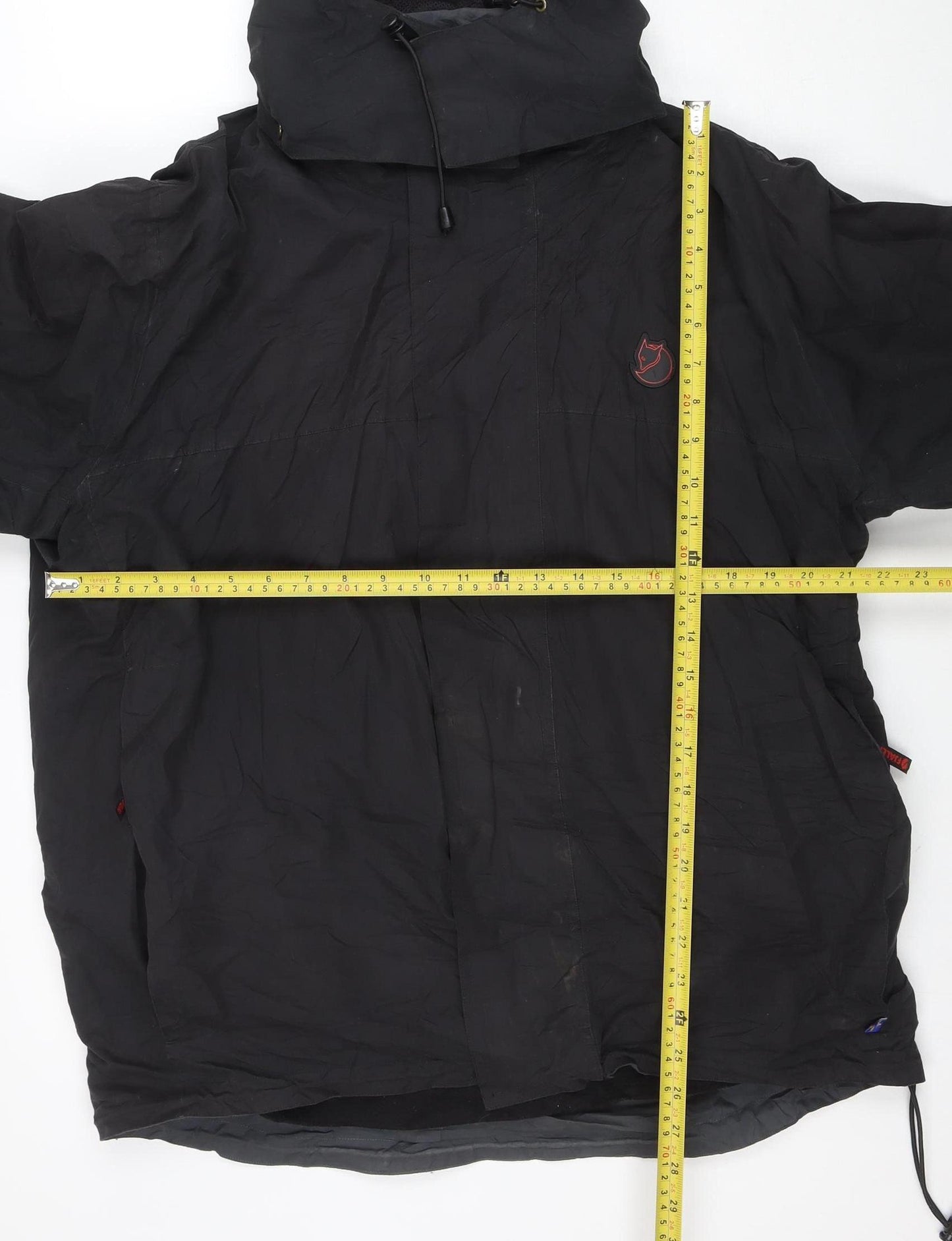 Fjällräven Men's Black M Hooded Windbreaker Jacket Polyester Waterproof
