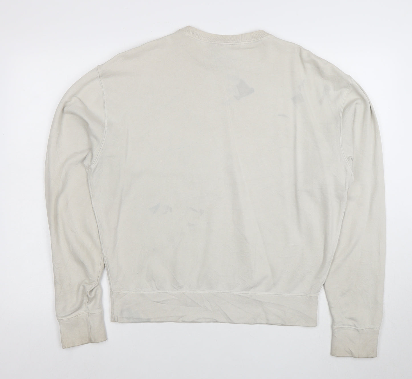 Nike Womens Beige Small Pullover Crew Neck Sweatshirt