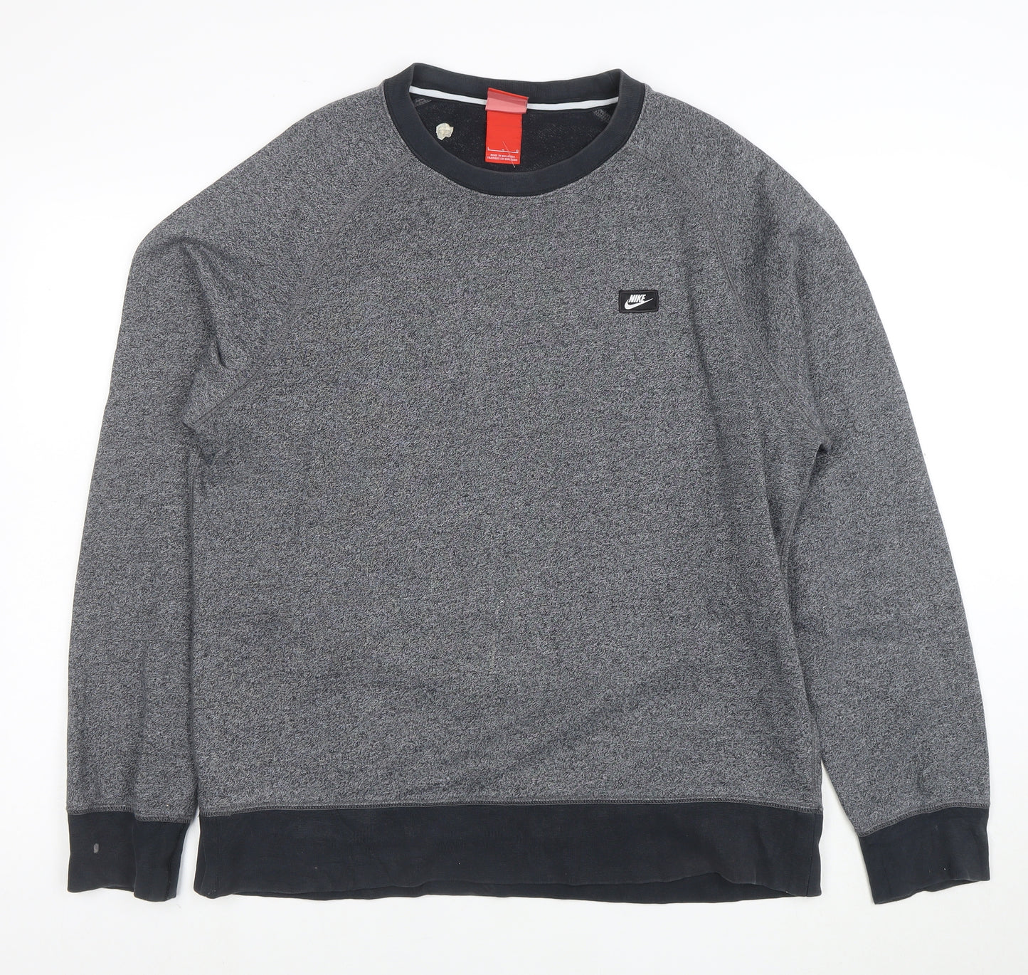 Nike Men's Grey Crew Neck Long Sleeve Sports Sweatshirt L