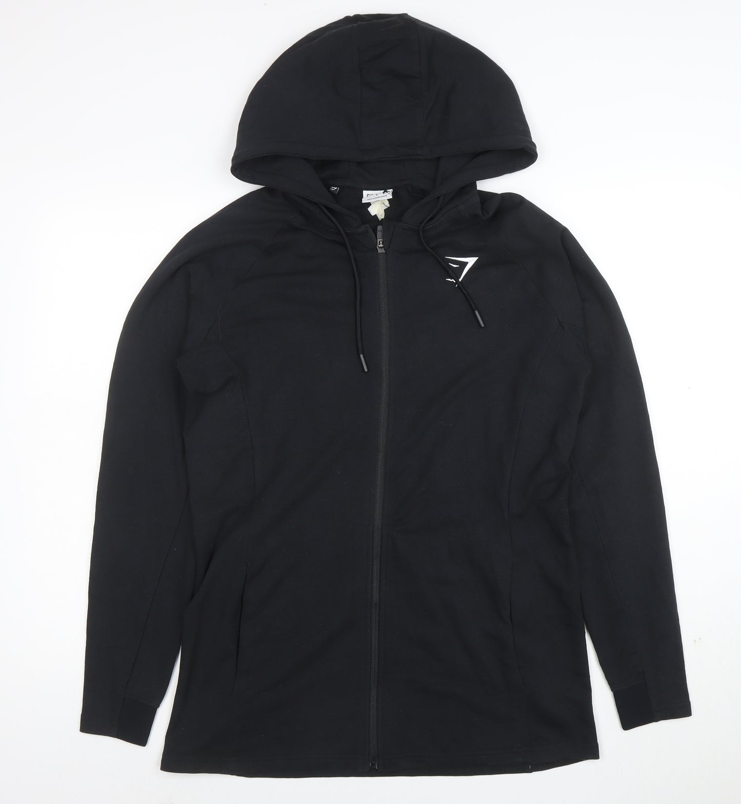 Gymshark Men's Black Full Zip Slim Fit Hoodie Size S