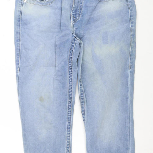 True Religion Womens Blue Size 28 Mid Rise Straight Jeans