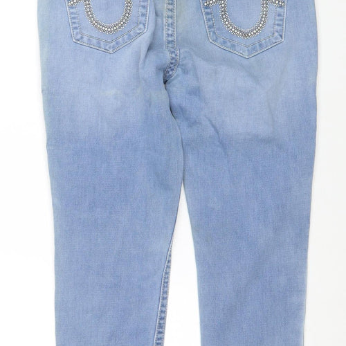 True Religion Womens Blue Size 28 Mid Rise Straight Jeans
