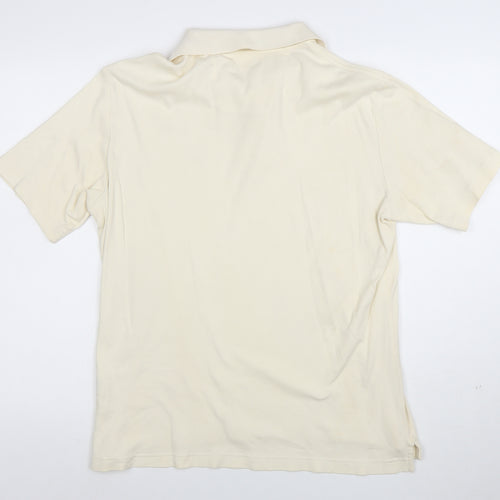 Nautica Men's Beige Short Sleeve Classic Fit Cotton Polo Shirt Size S