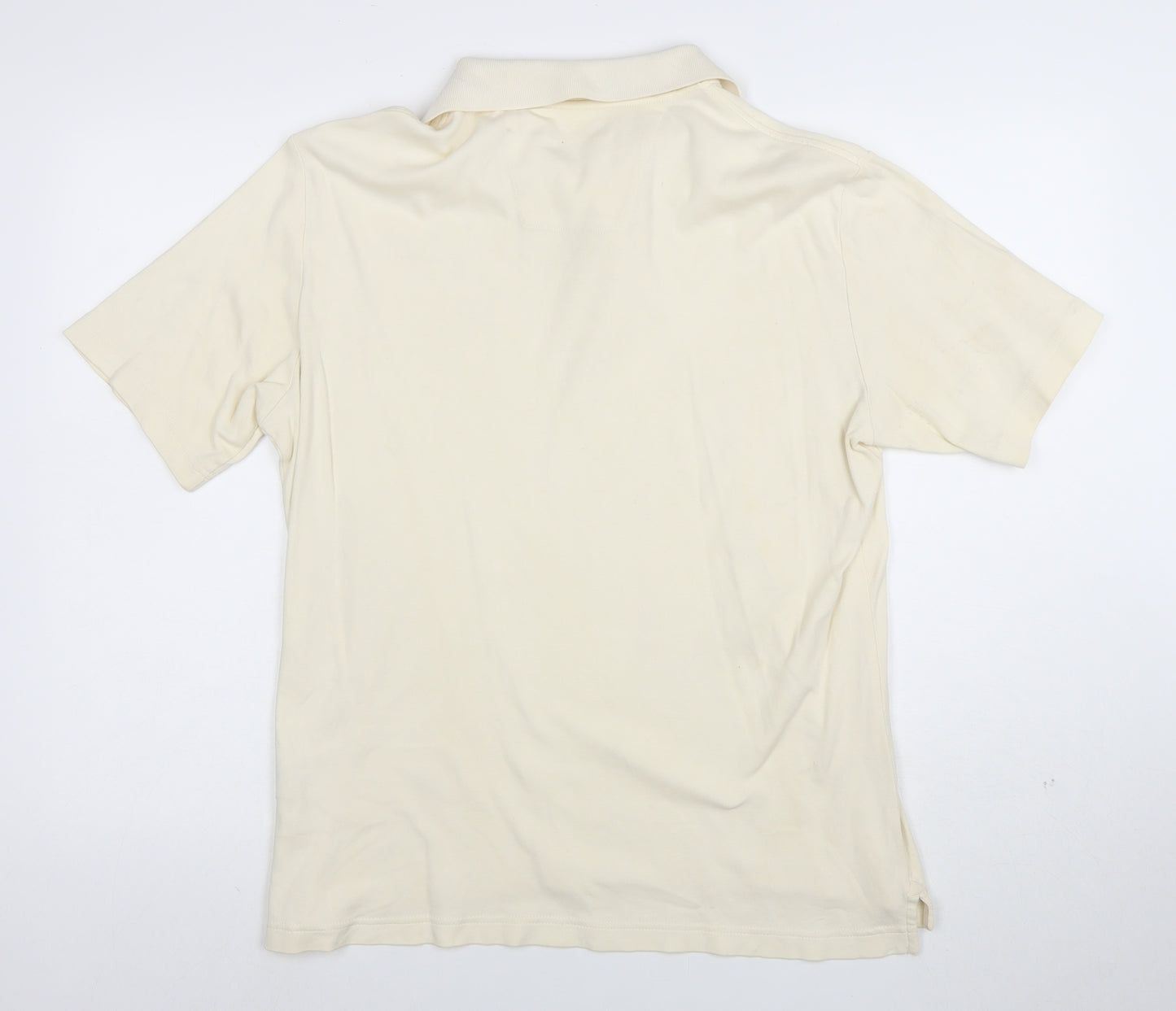 Nautica Men's Beige Short Sleeve Classic Fit Cotton Polo Shirt Size S