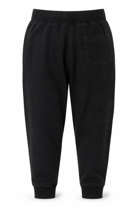Front view of Champion Reverse Weave men’s black large sweatpants fleece joggers