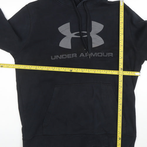 Under Armour Women Black L Pullover Hoodie Logo Design ColdGear
