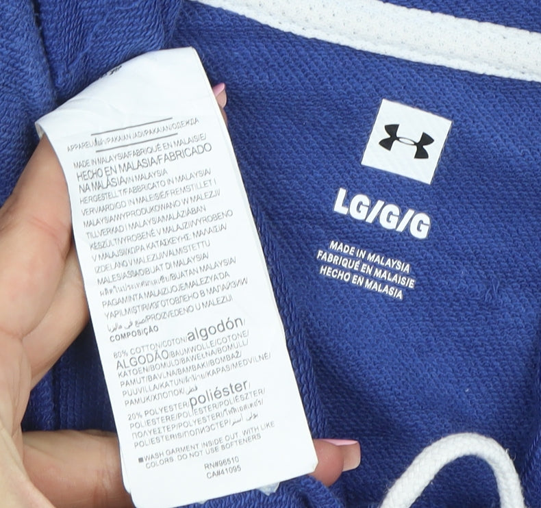 Under Armour Men's Blue Pullover Hoodie Size L Regular Fit