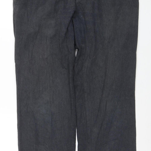 Hugo Boss Men's Grey Herringbone Chino Trousers L 34W 31L