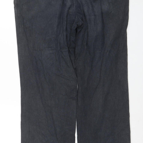 Hugo Boss Men's Grey Herringbone Chino Trousers L 34W 31L