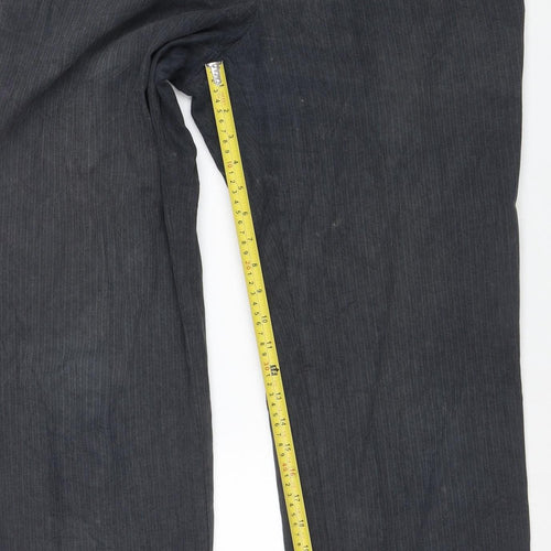 Hugo Boss Men's Grey Herringbone Chino Trousers L 34W 31L