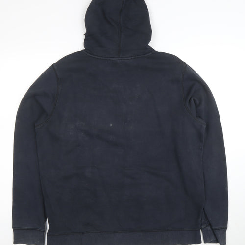 Under Armour Womens Black Pullover Hoodie L Cotton Blend Logo Detail