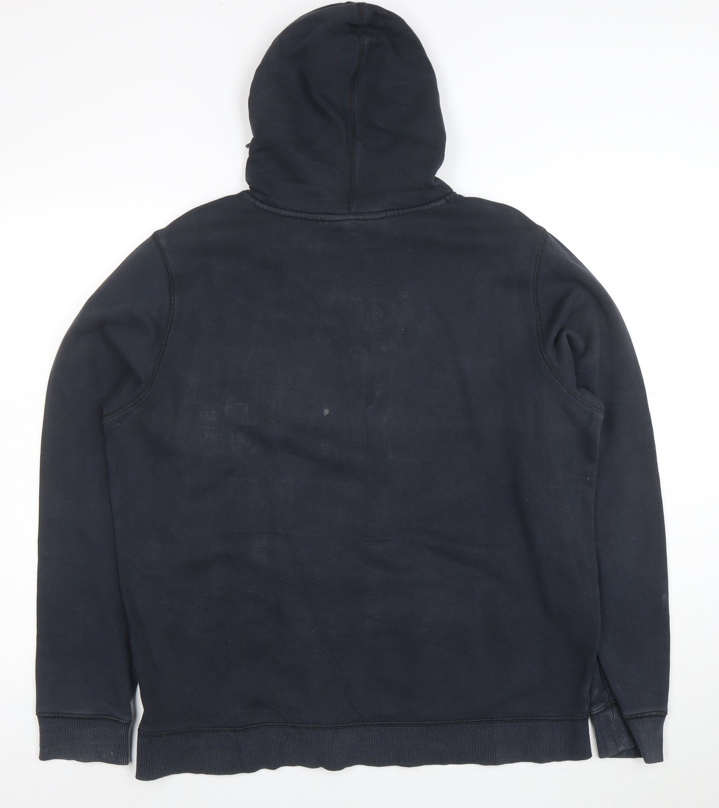 Under Armour Womens Black Pullover Hoodie L Cotton Blend Logo Detail