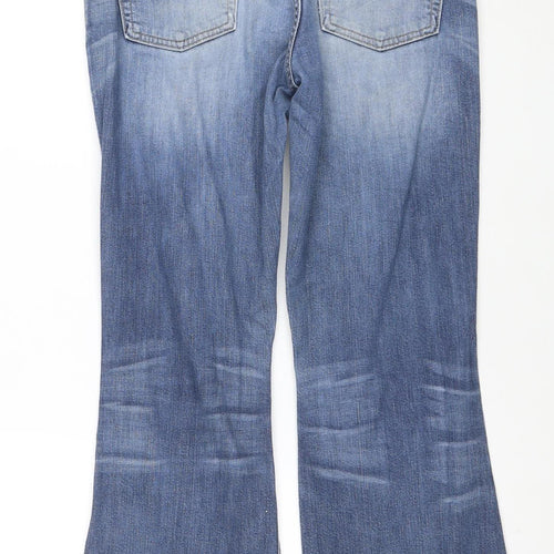 Levi’s Women Blue Flared Jeans Size 12 Regular Denim Mid Rise