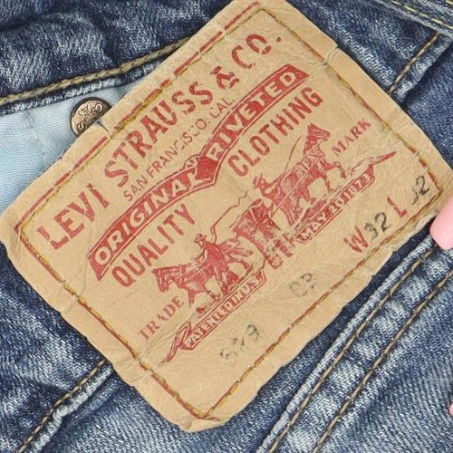 Levi’s Women Blue Flared Jeans Size 12 Regular Denim Mid Rise