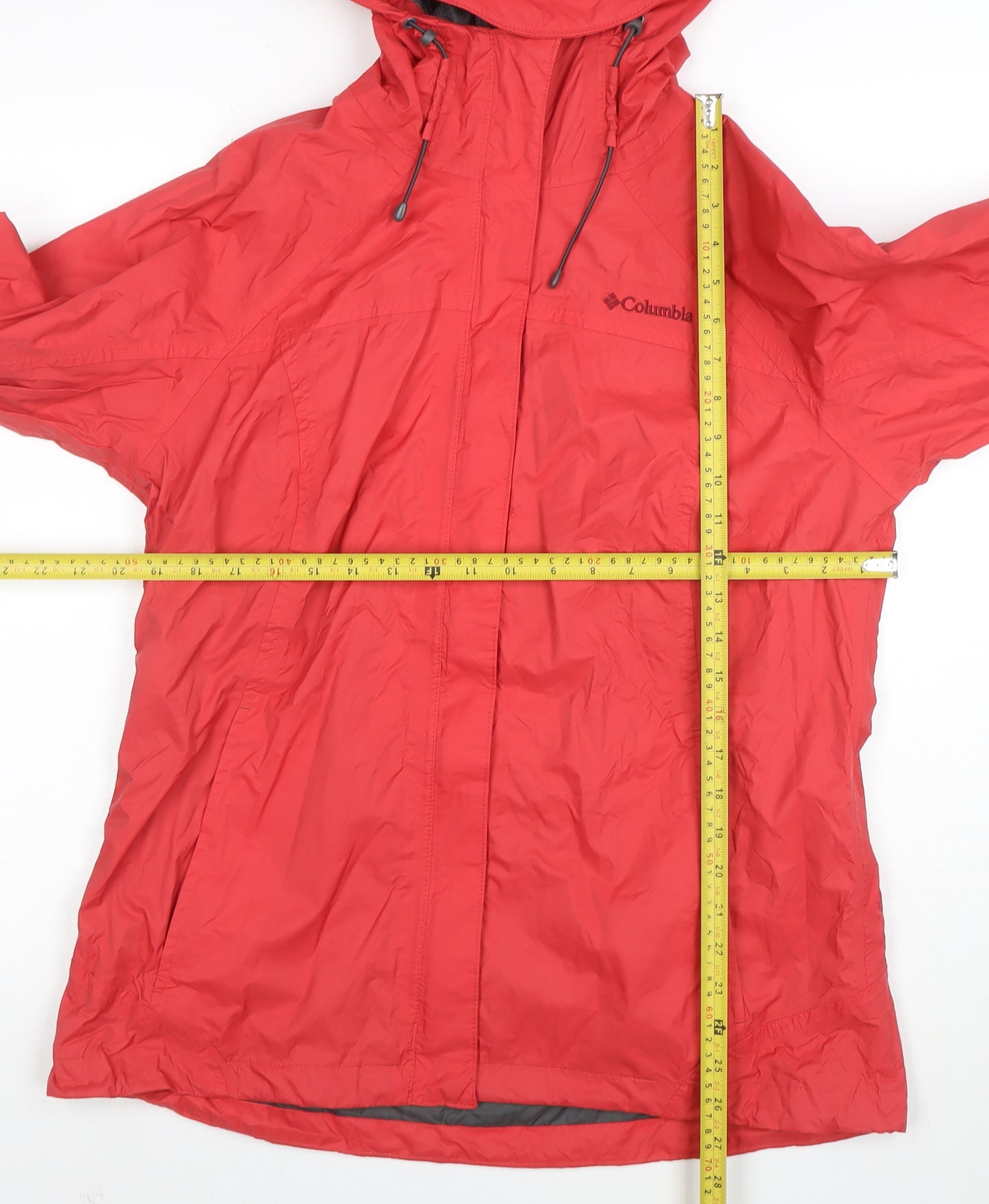 Columbia Womens Red L Waterproof Hooded Rain Jacket L