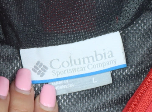 Columbia Womens Red L Waterproof Hooded Rain Jacket L