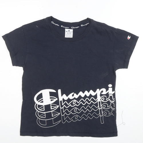 Champion Womens Black Medium Basic Cotton T-Shirt