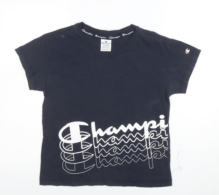 Champion Womens Black Medium Basic Cotton T-Shirt