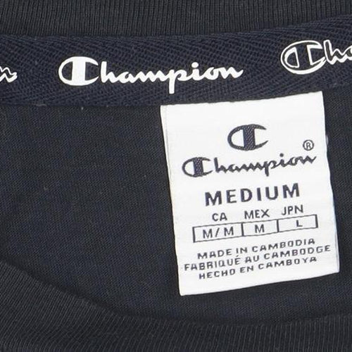 Champion Womens Black Medium Basic Cotton T-Shirt
