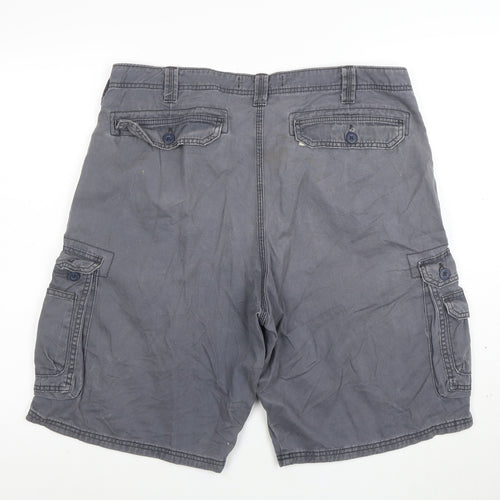 Lee Men's Grey 38 Cargo Cotton Shorts Casual Workwear