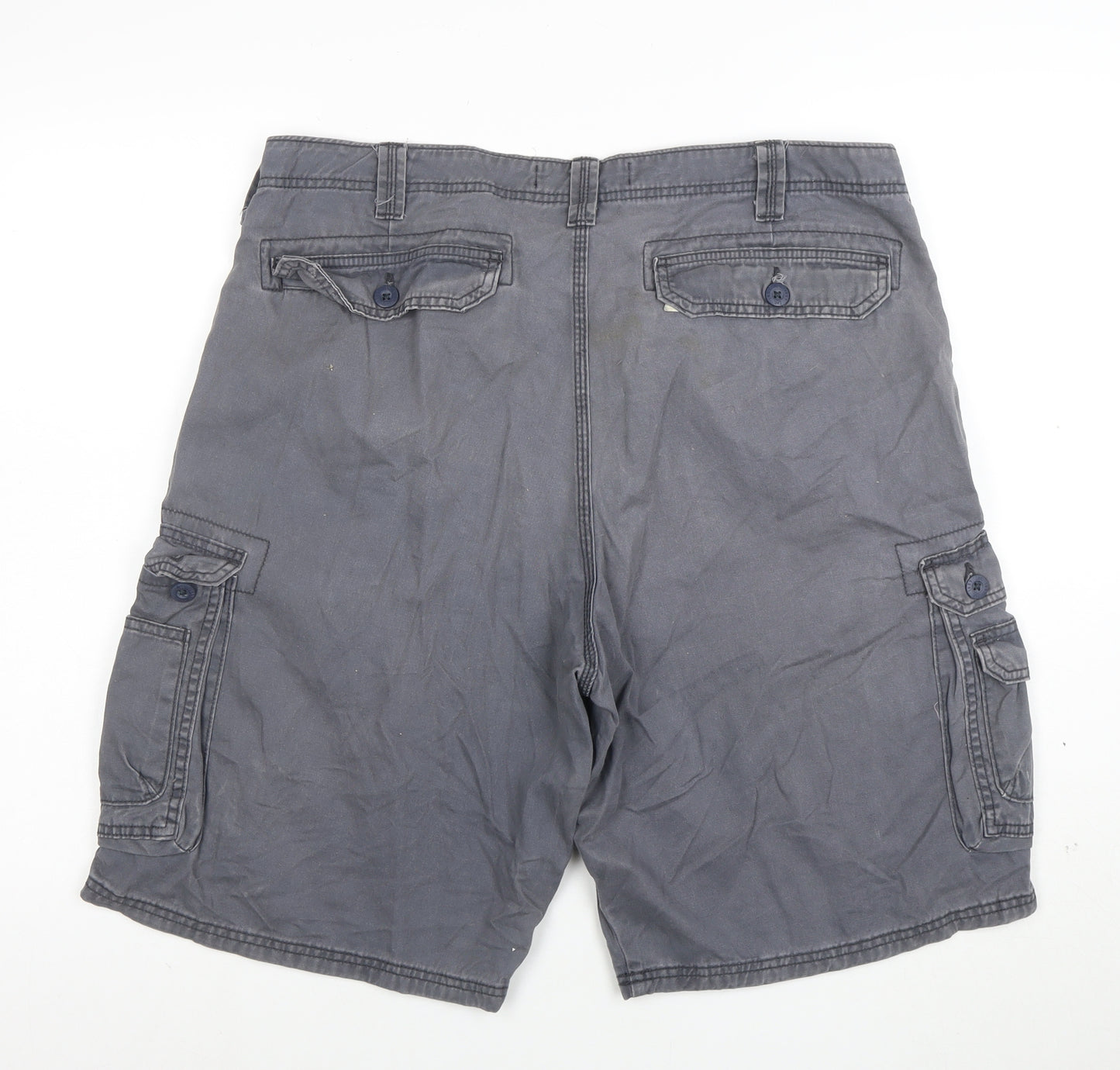 Lee Men's Grey 38 Cargo Cotton Shorts Casual Workwear