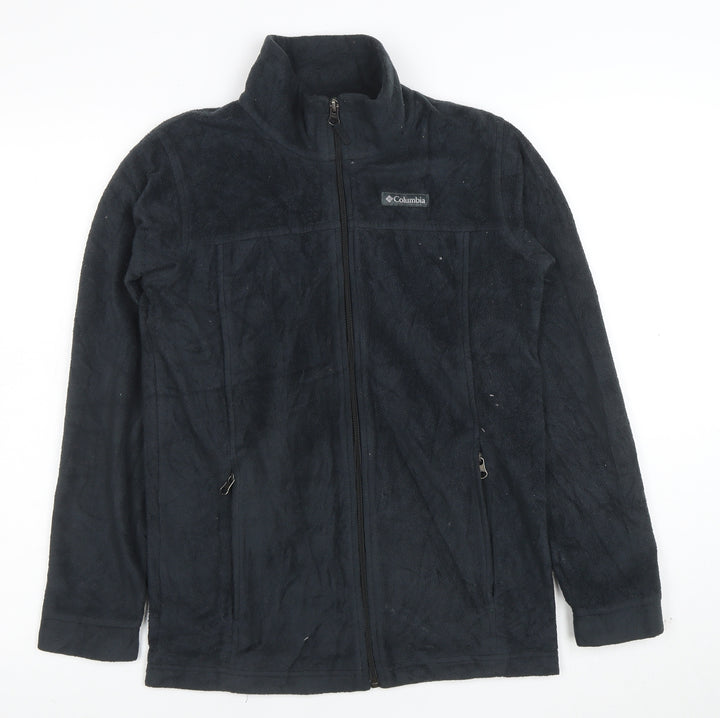 Columbia Boys Black Fleece Full Zip Jacket Size L Warm Outdoor Layer