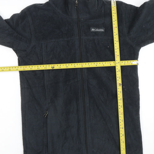 Columbia Boys Black Fleece Full Zip Jacket Size L Warm Outdoor Layer