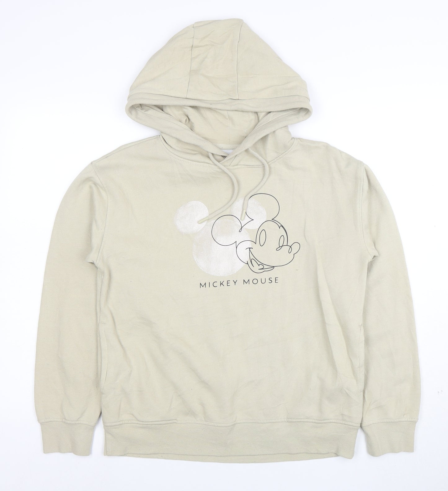 Disney Women Beige Mickey Mouse Pullover Hoodie XS