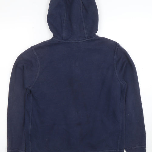 Nike Boys Navy Blue Full Zip Hoodie XL 13-15 Years Cotton Blend
