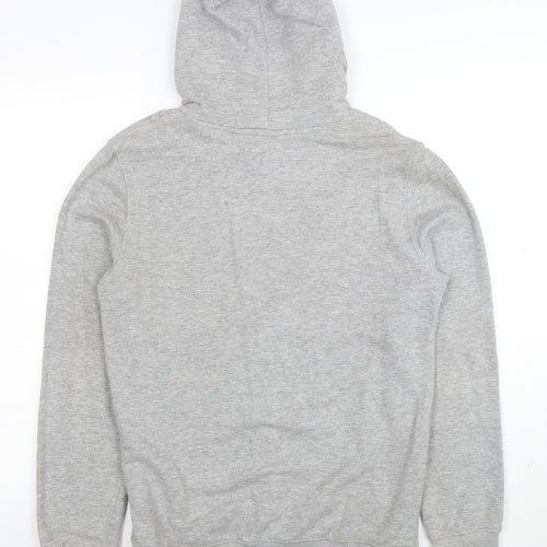 Champion Men's Grey Pullover Hoodie L Logo Graphic Sweatshirt