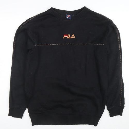 Fila Men's Black Small Logo Pullover Sweatshirt