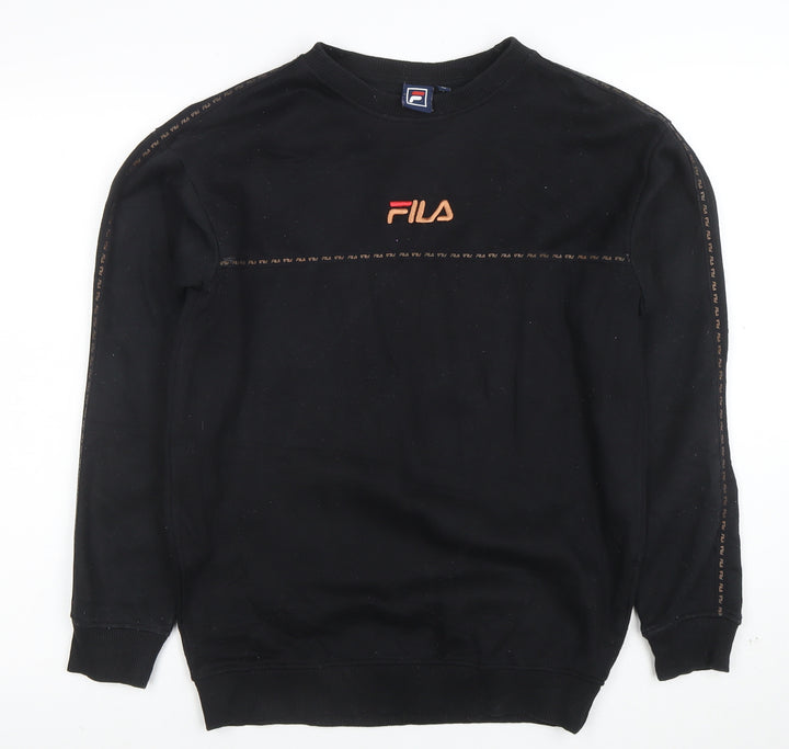Fila Men's Black Small Logo Pullover Sweatshirt
