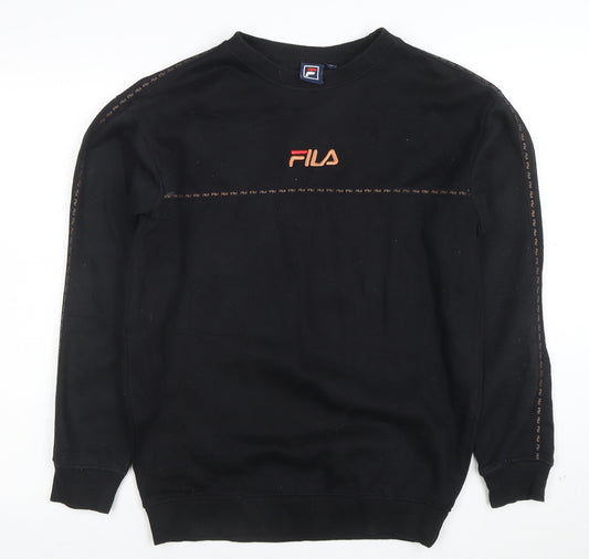 Fila Men's Black Small Logo Pullover Sweatshirt