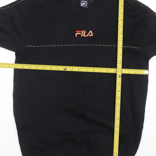 Fila Men's Black Small Logo Pullover Sweatshirt