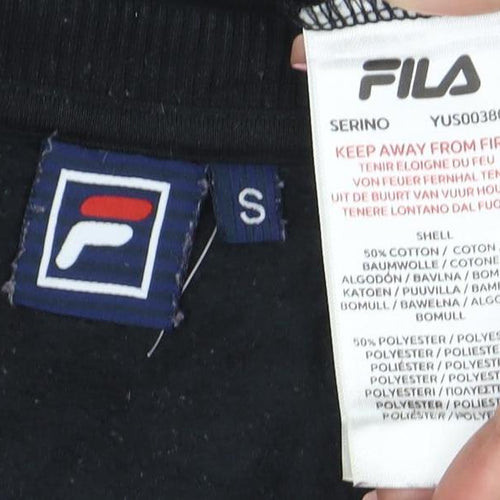 Fila Men's Black Small Logo Pullover Sweatshirt