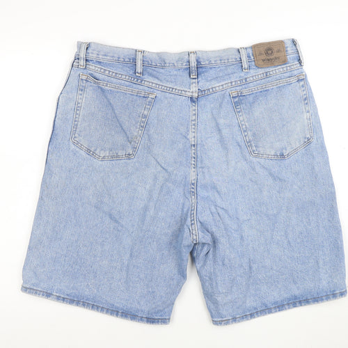 Wrangler Men Blue Denim Chino Shorts Size 40 Regular Fit