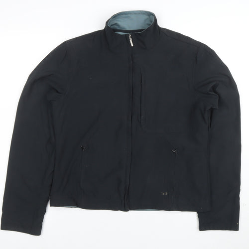 Reebok Womens Black Softshell Jacket Size 14 Lightweight Zip